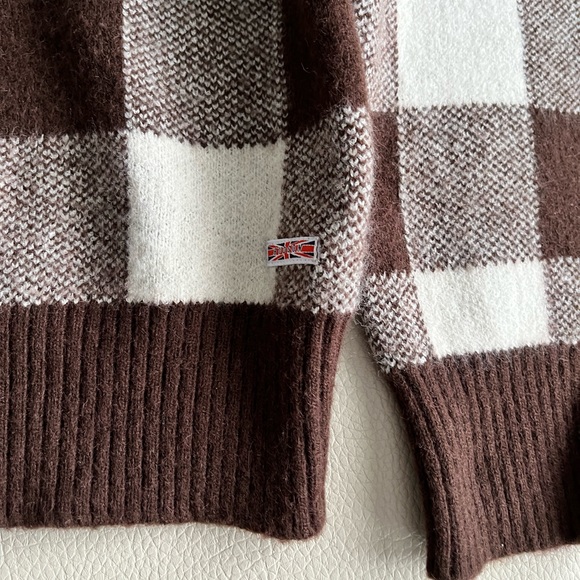 NWOT - Hudson Jeans Men’s Checkered Pattern Sweater - Size L - Picture 3 of 6